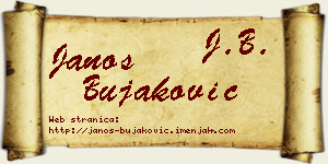 Janoš Bujaković vizit kartica